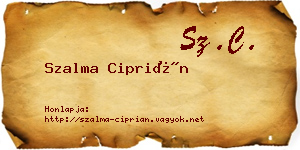 Szalma Ciprián névjegykártya
